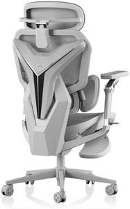 AutoFull G7 Ergonomischer Gaming Stuhl, Gaming-Stühle mit Dynamischer Lendenstütze, 720° Doppelachsen-Dreharmlehnen, 140° Rückenlehnen-Neigung & 4D-Nackenkissen (Weiß)