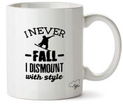 Hippowarehouse I never fall off I dismount with style - Snowboard printed mug cup ceramic 10oz