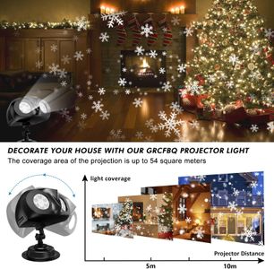 Binocular LED Snowflake Projector – Outdoor Holiday Light Display