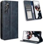 COMAKU ZTE nubia Red Magic 9 Pro/Pro+ Case Leather - Flip Cover Protection magnetic Phone Case wallet with Card Holder - Blue