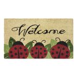 Achim Home Furnishings PCM1830LB6 Ladybug Printed Coir Door Mat, 18" x 30"