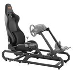 VEVOR Racing Wheel Stand For Logitech G923/G920/G29, Heavy Duty Steel Driving Simulator Cockpit-Thrustmaster T248P, Steering Wheel Bracket Height & Foot Pedal Angle Adjustable,Max Load 330 LBS Compact