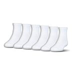 Under Armour Men's Charged Cotton 2.0 Quarter Socks, White/Gray, Medium