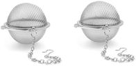 2PCS Premium Tea Infusers for Loose Leaf Tea - Upgraded Tea Strainers and Tea Balls for Flavoring Herbal Spices and Seasonings