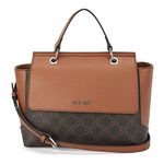 Nine West Hewes Top-Handle Shoulder Bag, Brown Logo, One Size
