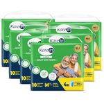 Karein Classic Adult Diaper Pant M Size, Medium, Waist (75-100 cm 30'-40'), 60 Unit, Long Protection Hour, Unisex, Quick & Even Absorption, Anti-Bacterial, Leakproof, Odour Control, Wetness Indicator