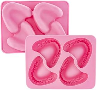 Fairly Odd Novelties FON-10014 Smile Teeth Denture Shaped ICE Tray Mold Perfect Gag or White Elephant Gift for Dentists or Seniors makes 4 Cubes One Size Pink