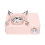 Dr.HOWS Twinkle Mini Camping Stove Burner - Portable Butane Stove for Camping - Single Burner Camp Stove with Carrying Case (PINK)