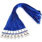 VTECHOLOGY 25Pcs 19" Neck Lanyard Strap，Badge Lanyard Straps With Swivel Clasp for ID Cards, Badges, Car Keys, Card Holder, Whistle, Keychain, Wallet (Blue)