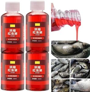 Wintgrea Red Worm Liquid Fish Attractant 4 PCS for Freshwater Lakes and reservoirs, baiting and Tempting Fish to Open Their Mouths, for Catfish Bait, carp Bait, tilapia Bait, Classic Scented Bait