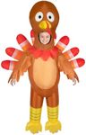 Inflatable Costume Kids Turkey Costume Halloween Turkey Thanksgiving Parade Blow up Costumes Suit for Boys Girls Cosplay Party