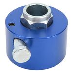 Steering Wheel Hub Adapter, 3/4in Shaft Steering Wheel Quick Release Disconnect Hub with Push Button for 3 Hole Steering Wheel Blue