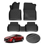 KUST Floor Mats for 2019-2024 2025 Mazda 3 (FWD Only), All Weather Floor Liners, TPE Car Mats for Mazda 3 Accessories 1st & 2nd Row Liners Non-Slip