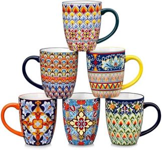 vancasso SIMI 16 oz Large Coffee Mugs Set of 6, Ceramic Cups with Handle