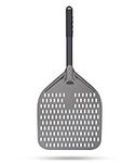 G.a HOMEFAVOR 12inch Perforated Pizza Peel, Professional Rectangular Pizza Paddle, Hard Anodized Aluminum Turning Pizza Oven Peel 12x14 Inch Blade