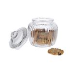 Incrizma Glass Candy Jars 600ml - Airtight - 1 Vintage Glass Candy Storage Jars with Lid - for Candies & Cookies | Food Storage Glass Candy Cookie Jar with Airtight Lid (600 ml)