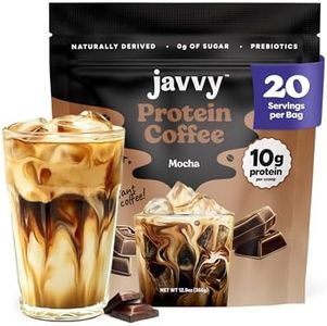 Mocha Protein Iced Coffee - Premium Whey Protein & Instant Iced Coffees - 100% Natural Cold Brew Coffee - Zero Artificial Flavors & Sweeteners, 80 mg Caffeine Per Serving, 0g of Sugar, 20 Servings