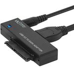 WEme USB 3.0 to SATA I/ II/ III Converter Adapter for 2.5/3.5 inch Hard Drive Disk SSD HDD with 12V/2A Power Adapter and USB 3.0 Cable [Support 8TB]