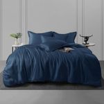 Trident Nectarsoft King Size Bedsheet Set- 100% Cotton- 5-Piece Sheet Set with 4 Pillowcases- Sateen Weave- Superior Softness- 600 Thread Count- King Size Sheets- Luxurious Feel- Navy Blue