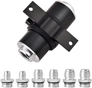 EVIL ENERGY Inline Fuel Filter 30 Micron with 6AN 8AN 10AN Adapter&Bracket Clamp 60MM Universal