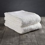 Delilah Home 100% Organic Bath Towels | Thick, Ultra-Soft, & Absorbent Turkish Cotton Towels | Uncompromising Quality & Durability | Eco-Friendly & Vegan | 36 x 72 Inch | Pack of 1 (White)