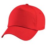 Beechfield Plain Unisex Junior Original 5 Panel Baseball Cap (One Size) (Bright Red)