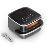 Easy Fry Pizza, FW402HG0, Air Fryer + Pizza Cutter, 4.5L, Large Air Fryer, Super-Sized Cooking Surface, Compact Format, Viewing Window, Extra Crisp Technology - Coal Grey