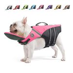 Mklhgty Dog Life Jacket, Reflective Dog Life Vest with Removable Neck Float High Buoyancy for Swimming and Boating, Ripstop Pet Safety Swimsuit Rescue Handle for Small Medium Large Dogs