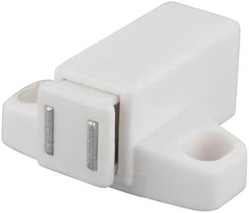 Brixwell BXD110323P1-XCP10 Magnetic Touch Latch for Drawers, Doors and Cabinets White - Pack of 10