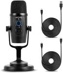 Movo UM300 Mini USB Gaming Microphone - USB Condenser Mic Perfect for PS5, PC, Podcast, Computer, Music, Streaming, and ASMR - Content Creator Essential