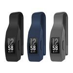 EEweca 3-Pack Clip for Fitbit Inspire or Inspire HR Holder Accessory, Black + Midnight Blue + Gray (not for inspire 2)