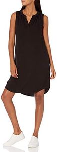 Amazon Essentials Women's Sleeveless Woven Shift Dress, Black, X-Large