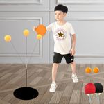 ToyMagic Table Tennis Training Kit|Self Traning Equipment for Kids & Adult|Elastic Soft Shaft, 2 Ping Pong Balls & 2 Table Tennnis Bat with Metal Base|Indoor Outdoor Toy|Birthday Gift|Made in India )