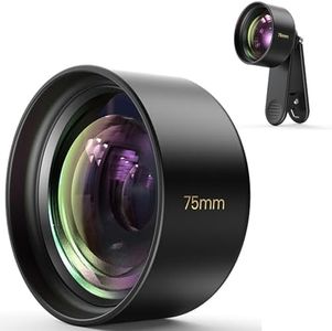 【2024 Upgraded】 75mm Macro Lens for iPhone, Pixel, Samsung Galaxy, OnePlus, Huawei, and Other Phones, Phone Camera Lens Macro Lens Attachment for iPhone, Universal Clip Included