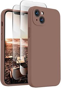 FireNova Designed for iPhone 14 Case, Silicone Upgraded [Camera Protection] Phone Case, Soft Anti-Scratch Microfiber Lining Inside, 6.1 inch, Light Brown
