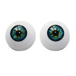 UxradG 1Pair Realistic Doll Eyes, 20/22/24 mm Doll Eyes Craft Eyeballs for DIY Sewing Crafting Puppet Bear Animal Stuffed Toys Accessories (Blue,size:24mm)