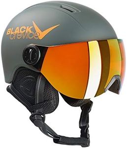 Black Crevice Leogang Children's Visor Helmet Matt Gun/Orange 48-52 cm