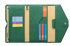 Zoppen Passport Holder Women/Men Mulit-Purpose RFID Blocking Travel Wallet Passport Cover Tri-fold Document Organizer Travel Essentials, 3 Forest Green