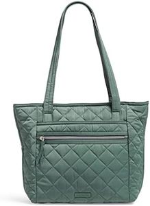 Vera Bradley Women's Performance Twill Small Vera Tote Bag, Olive Leaf, One Size