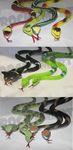 Rhode Island Novelty 14 Inch Rainforest Snakes One Dozen