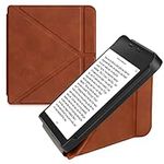 kwmobile Origami Case Compatible with Kobo Libra 2 Case - Slim PU Leather Cover with Stand - Brown