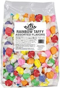 Fairtime Assorted Rainbow Taffy, 3 Pound Bag (Pack of 1) - Individually Wrapped Saltwater Taffy Candy Assorted Flavors Bulk Pack - Soft & Chewy Candy for Buffet, Weddings or Birthday Parties
