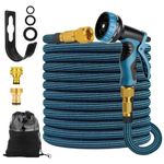 75FT Garden Hose Expandable Garden Hose with 10 Function Hose Spray Gun/Solid Brass Fittings Leak Proof Lightweight - Used for Gardening Watering etc(75FT)
