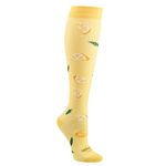 Supporo Unisex Fashion Compression Socks Classic, Yellow, Medium