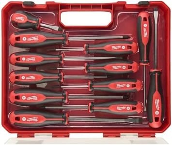 Milwaukee Set of 12 Tri-Lobe Screwdrivers 4932472003,Red