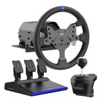PXN V99 Force Feedback Gaming Racing Wheel Steering Wheel 270/900 Degree Racing Wheel with 3-Pedals and Shifter for PC,PS4, Xbox One, Xbox Series X/S