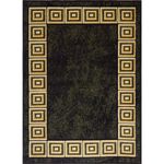 Home Dynamix Optimum Eros Area Rug 5'2" x7'2", Geometric Greek Key, Black/Beige