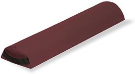 EARTHLITE Massage Bolster Pillow Half Round – Durable, Easy to clean 100% PU Upholstery incl. Strap Handle/Professional Quality CFC-FREE/Back Pain Relief, Burgundy