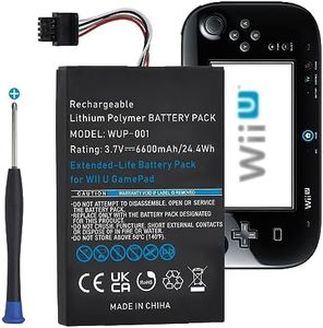 Pickle Power 6600mAh Wii U Gamepad Battery, Rechargeable Wii U Battery Replacement for Nintendo Wii U Gamepad WUP-010 WUP-012