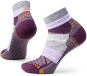 Smartwool Women's Hike Light Cushion Merino Wool Margarita Ankle Socks, Ultra Violet, Medium